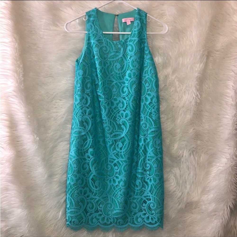 Lilly Pulitzer Lace “Lagoon” Size 2 EUC